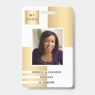 White gold profile photo business corporate badge