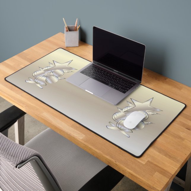 White gold rays desk mat (Office 2)