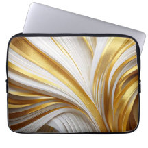 White Gold Retro Laptop Sleeve