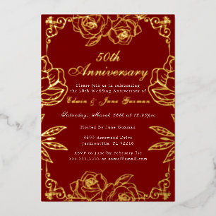 White Gold Rose Garden 50th Wedding Anniversary