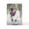 White Gold Silver Snowflake Photo Christmas Cards