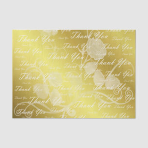 white, gold, silver, thank  you, flowers, floral, tissue paper