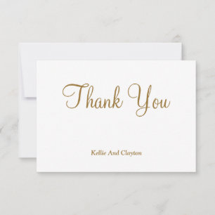 White/Gold Thank You Cards