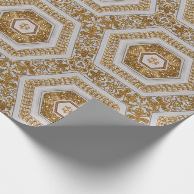 White & Gold Wrapping Paper (Corner)