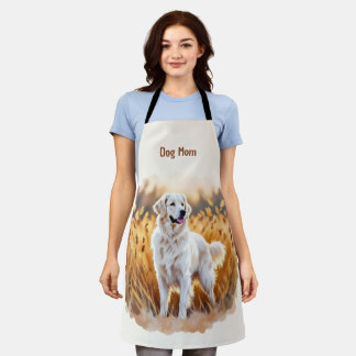 White Golden Retriever Dog Apron