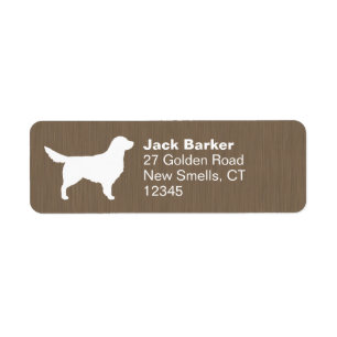 White Golden Retriever Dog Silhouette Adresse