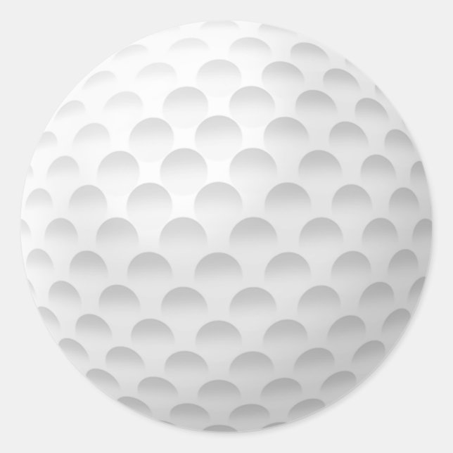 White Golf Ball Pattern Classic Round Sticker (Front)