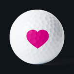 White Golf Ball with Pink Heart – Romantic Sports<br><div class="desc">Add a touch of love to your game with this custom white golf ball featuring a bold pink heart printed at the center. Whether you're gifting it to a golf enthusiast or using it for a special occasion, this ball blends sporty function with heartfelt style. Designed for performance with a...</div>