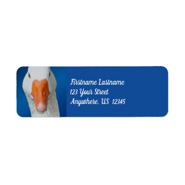 White Goose Face Farm Animal Address (Front)