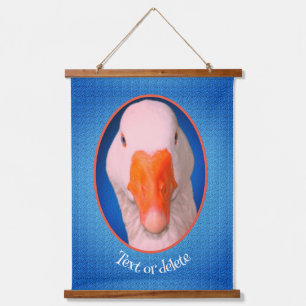 White Goose Face Farm Animal Personalized Hanging Tapestry