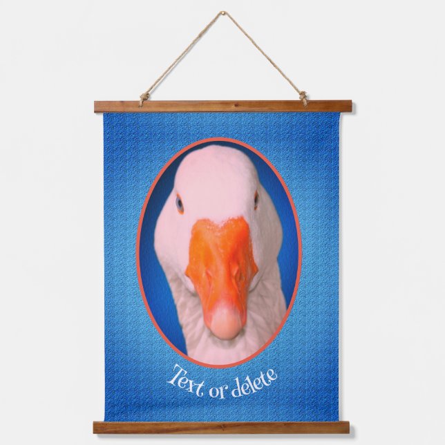 White Goose Face Farm Animal Personalized   Hanging Tapestry (Front)