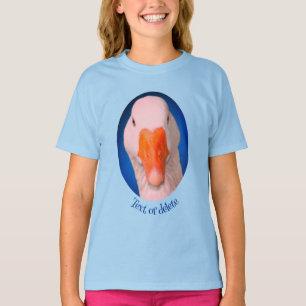 White Goose Face Farm Animal Personalized T-Shirt
