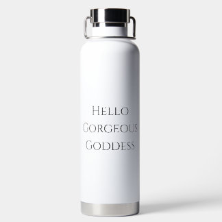 White Gorgeous Goddess Water Bottle