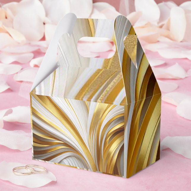 White Goud Retro Favor Box (Wedding)