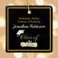 White Grad Cap and Diploma Ceramic Ornament
