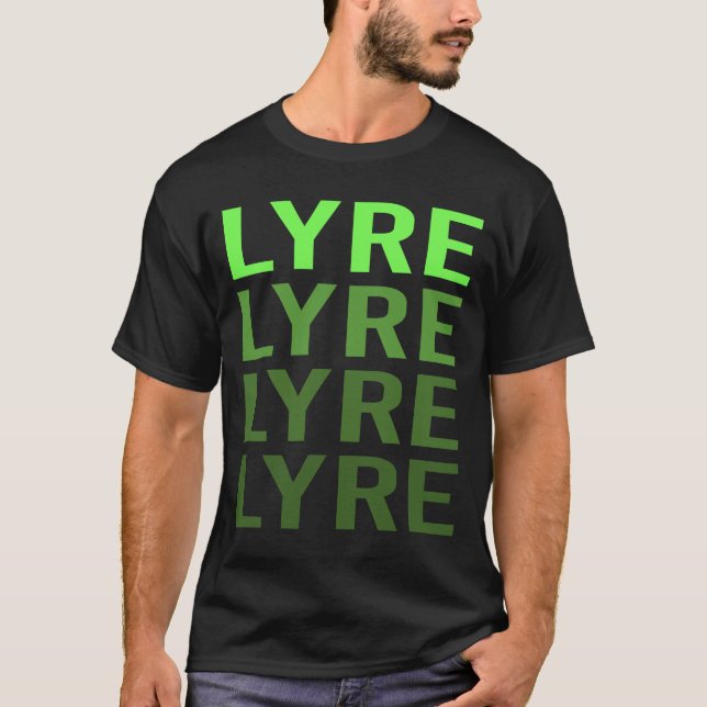 White Gradient Lyre T-Shirt (Front)