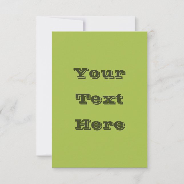 White Grape Green Spring Season Solid Colour Card (Front)