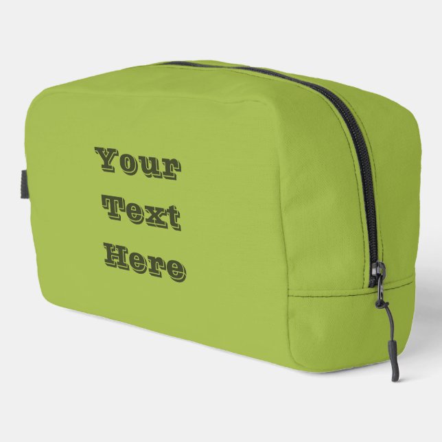 White Grape Green Spring Season Solid Colour Dopp Kit (Right Corner)