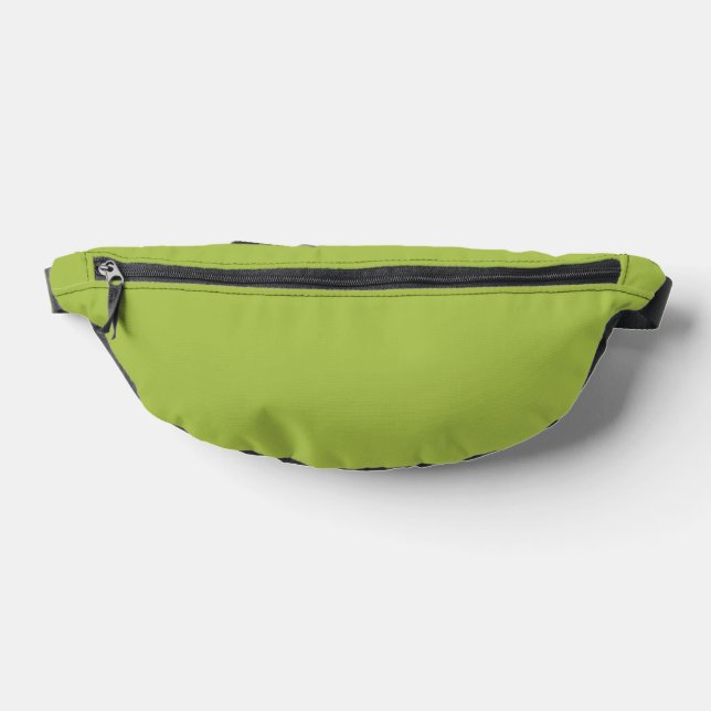 White Grape Green Spring Season Solid Colour Fanny Pack (Lay Down)