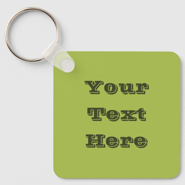 White Grape Green Spring Season Solid Colour Keychain (Front)