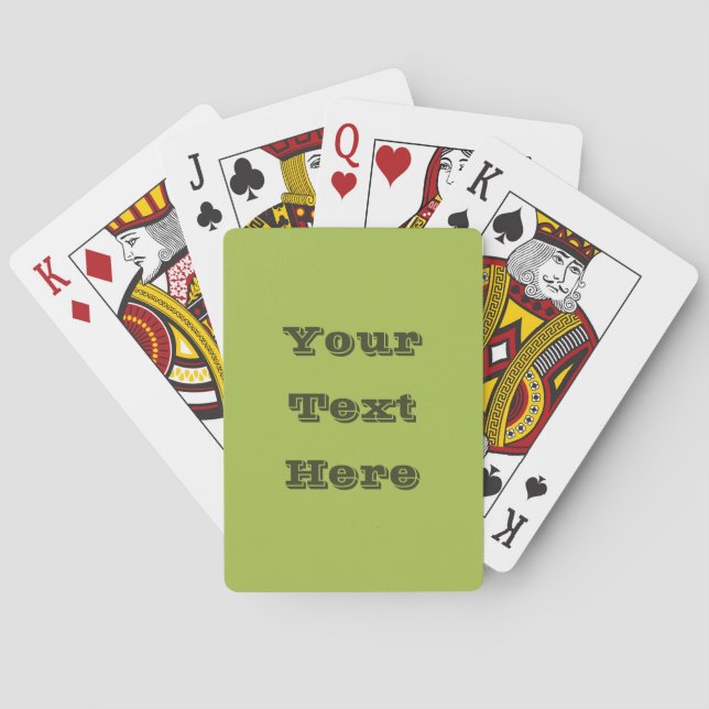 White Grape Green Spring Season Solid Colour Playing Cards (Back)