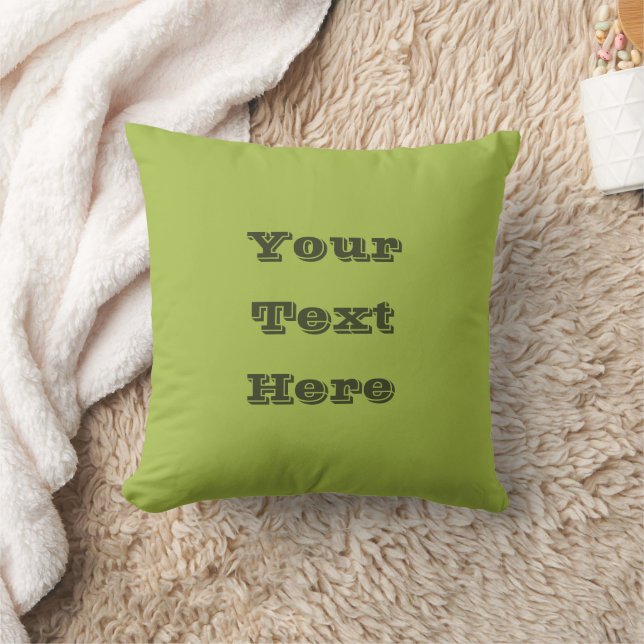 White Grape Green Spring Season Solid Colour Throw Pillow (Blanket)
