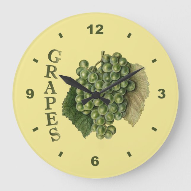 White Grapes ~Botanical Clock ~Kitchen ~Any (Front)