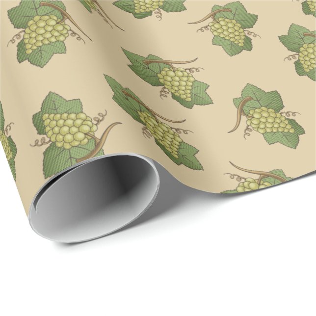 White Grapes Pattern Wrapping Paper (Roll Corner)
