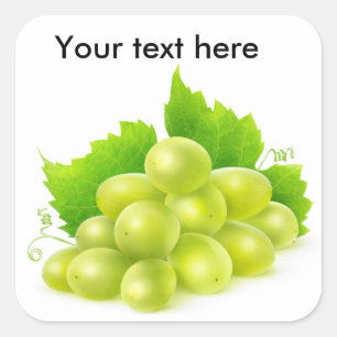 White grapes square sticker