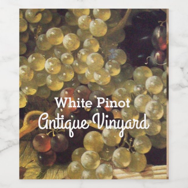 WHITE GRAPES  White Wine Tasting Party Wine Label (Single Label)