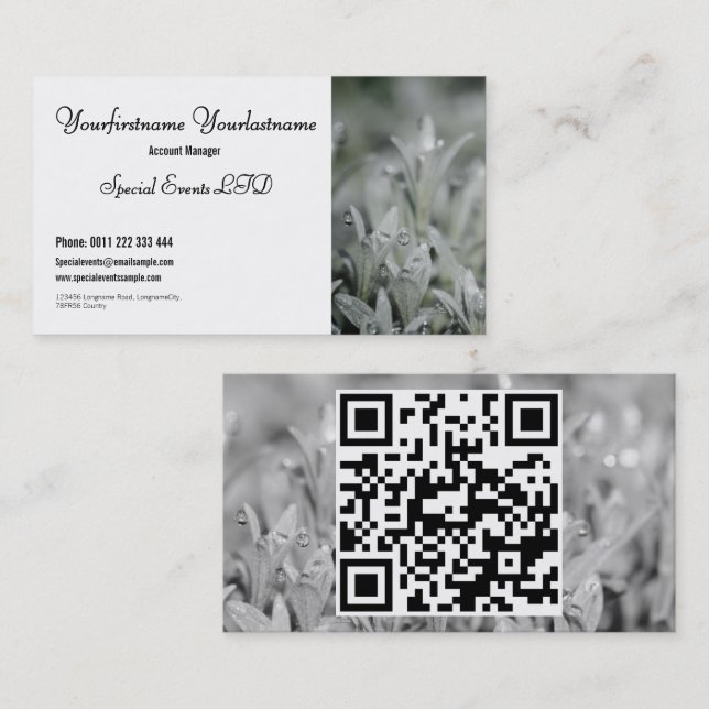 White grass business card (Front/Back)