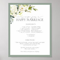 White Gray Green Recipe for a Happy Marriage