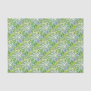 White, Green and Powder Blue Camouflage Pattern Tissue Paper