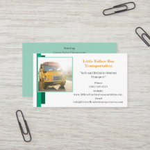White Green Bus Driver Yellow School Bus 