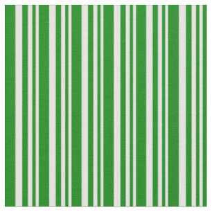 White & Green Coloured Lines Pattern Fabric