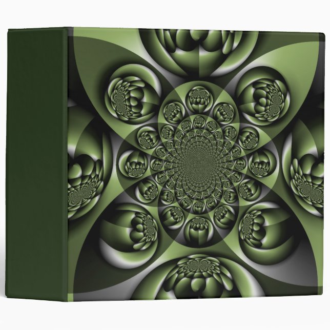 White Green Forest Mini Spheres Binder (Front/Spine)