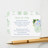 White Green Ginger Jar Bring A Book Baby Shower