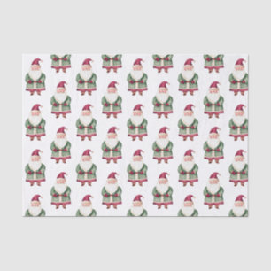 White Green Red Merry Christmas Santa Tissue Paper