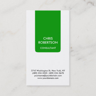 White Green Stripe Attractive Charm Business Card