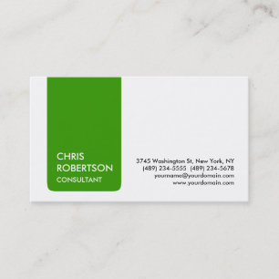 White Green Stripe Attractive Charm Business Card