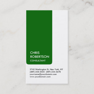 White Green Stripe Attractive Charm Business Card