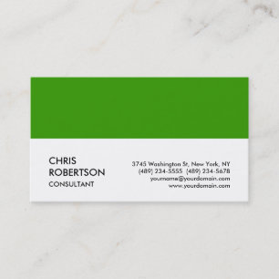 White Green Stripe Attractive Charm Business Card