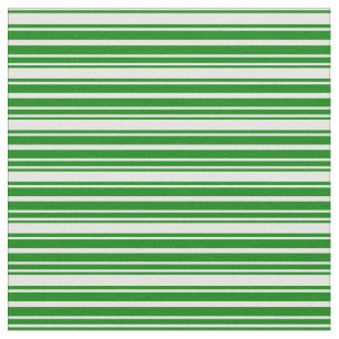 White & Green Striped Pattern Fabric