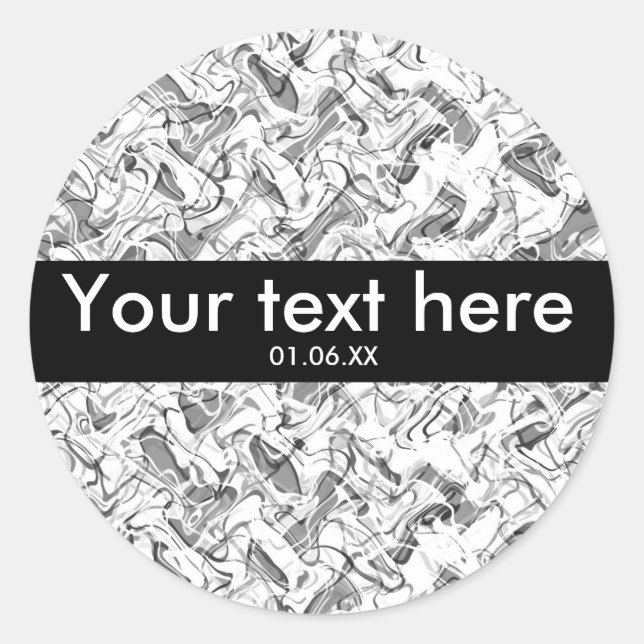 White & Grey Abstract Smoke Grunge Boys Stickers (Front)