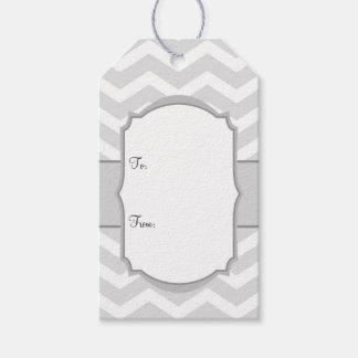 White Grey Chevron Gift Tags