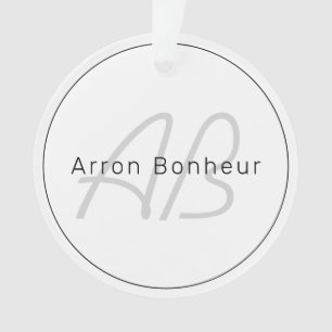 White Grey et Black   Cool Name & Monogram