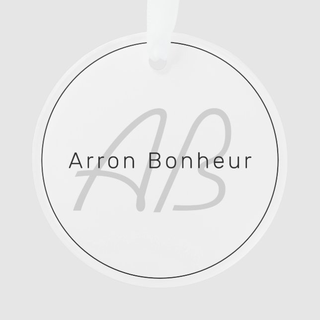 White Grey et Black | Cool Name & Monogram (devant)