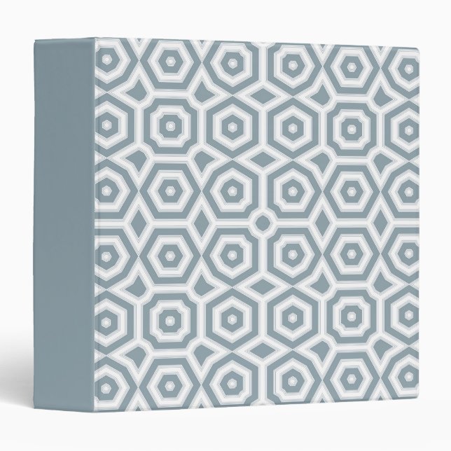 white grey geometric pattern art deco  binder (Front/Spine)