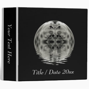 White / Grey Globe Fractal Custom Binder
