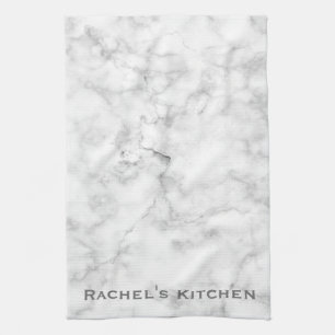 White Grey Marble Granite Towels Kitchen Towel